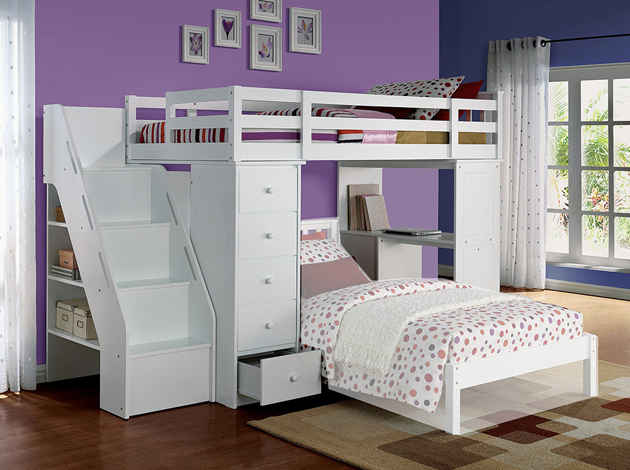 loft bed with bed on bottom