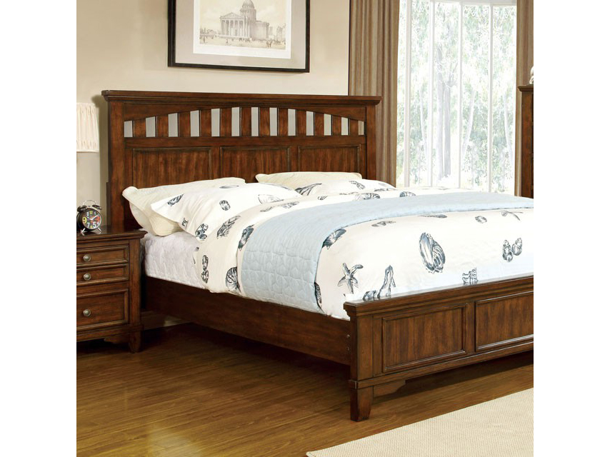 cherry queen bed frame with headboard