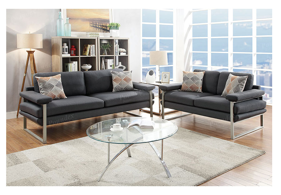 2pcs leather sofa set