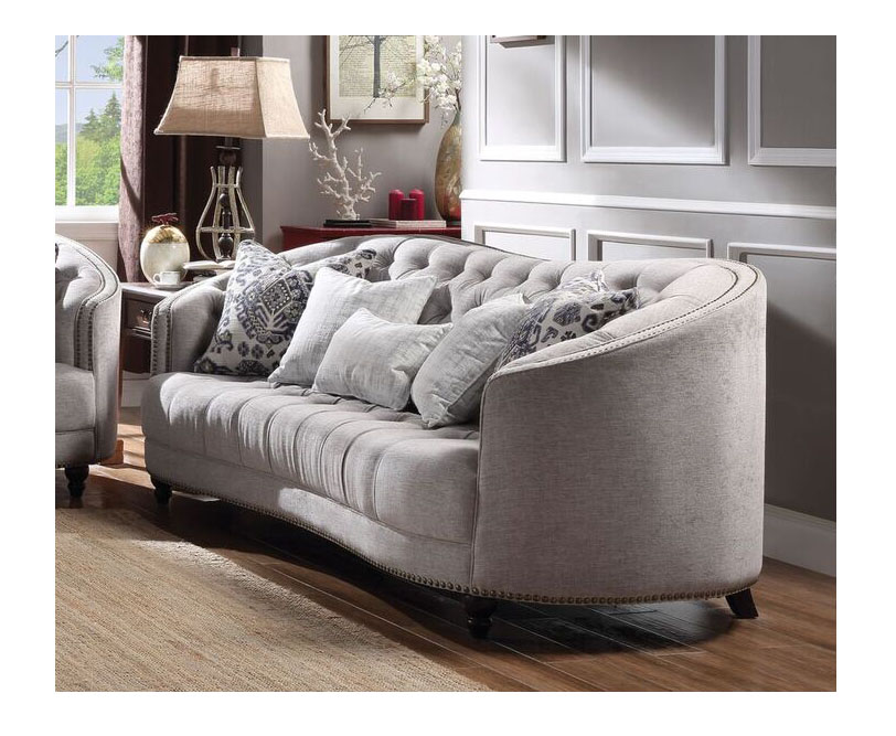 Saira Sofa Light Gray Fabric - USA Warehouse Furniture