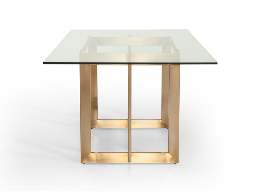 Modern Glass And Brass Dining Room Sets