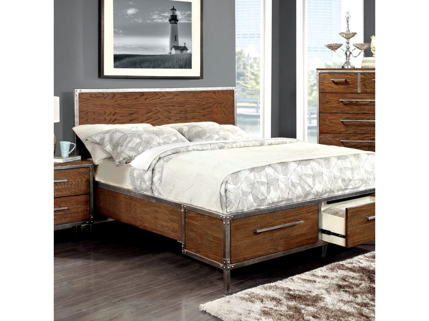 Torres Dark Oak E.King Storage Platform Bed - Shop for Affordable Home ...