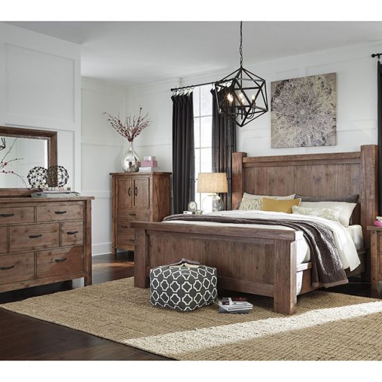 Tamilo Grayish Brown Poster Bed - Shop for Affordable Home Furniture ...