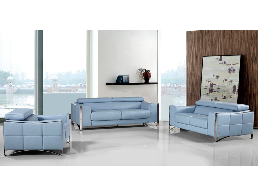 blue leather sofa uk