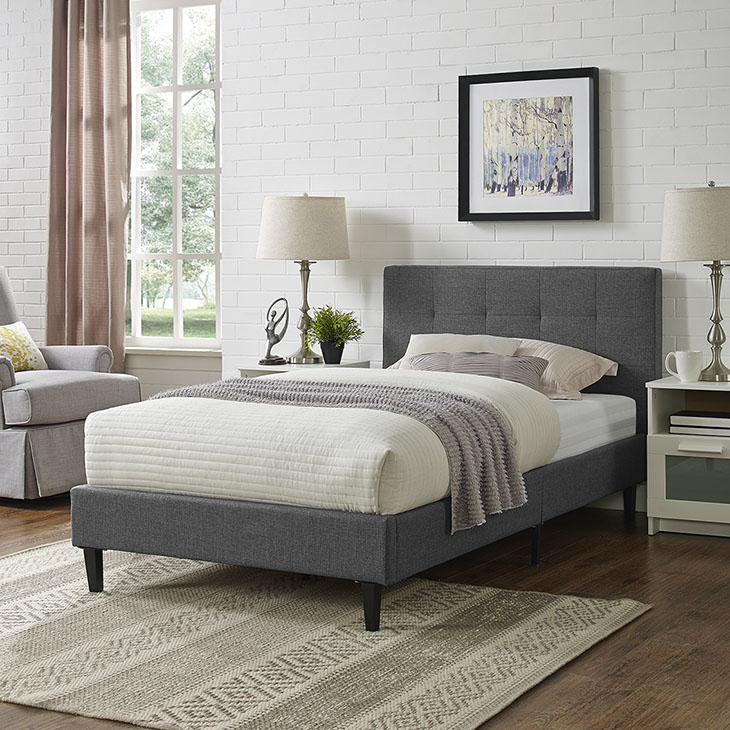 Linnea Twin Bed In Gray - Shop for Affordable Home Furniture, Decor ...