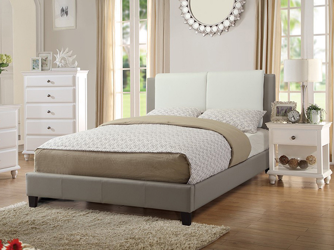 Queen Platform Bed in Grey & White - Shop for Affordable Home Furniture ...